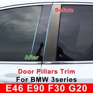 in stock Glossy Car Window B-Pillar Trim Sticker for BMW F30 E46 E90 G20 330i 318i 325i 320i 328i Do