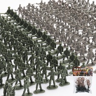 ViiKONDO 100 Pcs Army Men 1/72 Mini 2.5cm Toy Soldier Classic Green VS Tan Plastic Action Figure WWI