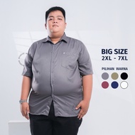 KEMEJA Shirt Men's SizeBIG Short Sleeve Premium Men's Shirt Jumbo Size XXL 3XL 4XL 5XL 6XL 7XL A