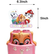 2022 PAW Patrol Skye Pink Theme Birthday Party Decor Latex Foil Balloons Disposable Tableware Banner Action Figures For Party Supply