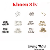 Bra strap eyelets - 8mm (0.8cm) - wrapped in 100 pieces