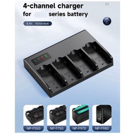 【BBI】-NP F960 NPF970 NP-F970 4-Channel Digital Camera Battery Charger W LCD Display NP-F550 F750 F97