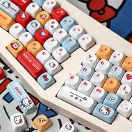 Red Yellow Hello Kitty Keycaps MOA Profile 130 Keys PBT Dye Sublimation Aula F75 F99 RK100 Mechanica
