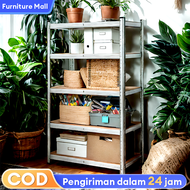 Rak besi siku 5 susun 120x50x180cm Rak besi Rak Susun Rak barang Rak gudang Rak besi serbaguna Galvn