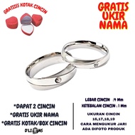 Name RING, TITANIUM COUPLE RING, COUPLE RING, GET 2 RINGS, FREE NAME ENGRAVING, FREE BOX/RING BOX