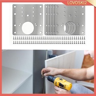 [Lovoski2] 6x Cabinet Hinge Repair Plate Door Hinge Repair Kit for Locker Door Drawer