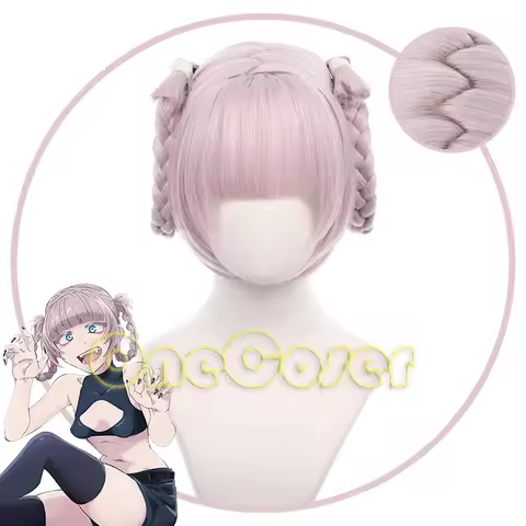 Anime Call of the Night Nazuna Nanakusa Cosplay Wig Light Pink Braid Hair Yofukashi no Uta Heat-resi
