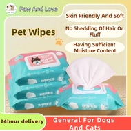 Pet Wipes Dog Wipes Cat Wipes Multi-Purpose Wipes for Dogs & Cats (80 Sheets)