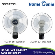 Mistral 16"/ 12" Remote Wall Fan MWF4035R / MWF3035R With Remote Control