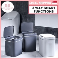 [SG Ready Stocks] Smart Sensor Dustbin Batteries Operated | 3 ways opening | Smart Trash Bin | Smart