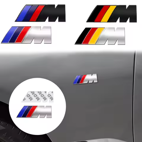 For BMW M POWER F13 F15 F16 F30 F34 F32 F31 E36 E46 E39 3D Metal Car Badge Body Trunk Deocration Sti