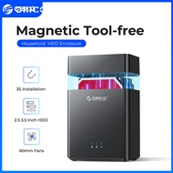 ORICO Vỏ Ổ Cứng 3.5 Inch Loại Từ Tính Hai Khoang Ốp HDD USB3.0 Sang SATA3.0 3.5 Hỗ Trợ UASP 12V4A Po