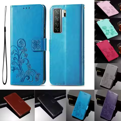 Wallet Strap Flip Leather Case For Huawei Nova 2i 2 3 3i 3e 4 4e 5 5i 5z 6 7i 7 8 8i 9 SE Lite Pro P