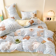 Bộ đồ giường ngủ 4 Trong 1 Dễ Thương Phim Hoạt Hình Bedsheet Set Capybara Duvet Cover Set Duy Nhất N