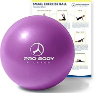 ProBody Pilates Ball Small Exercise Ball, 9 Inch Barre Ball, Mini Soft Yoga Ball, Workout Ball for S