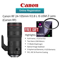 CANON MALAYSIA WARRANTY CANON RF 24-105MM F/2.8L IS USM Z LENS CANON RF FULL FRAME FORMAT 24-105MM F