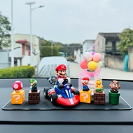 Cute Center Console Creative Super Mario Car Ornaments Mario Brothers Doll Car Interior Accessories 