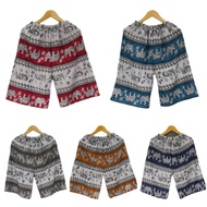 Men's Shorts and Thai Elephant PatternWanita