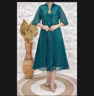 DRESS SEMI RENDA/DRES BROKAT KARTINI KENIAN WANITA KEKINIAN