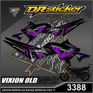3388 Sticker Striping Lis Vixion Old Variasi Grafis Racing Semi Full - Sticker Striping Vixion Old