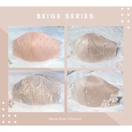 Premium BEIGE SERIES mask. sequin party mask