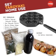 Set Takoyaki Homeuse untuk masak Takoyaki di rumah.