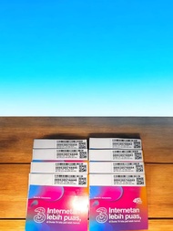 KARTU PERDANA TRI FRESH BARU SIAP PAKAI BONUS KUOTA 12GB