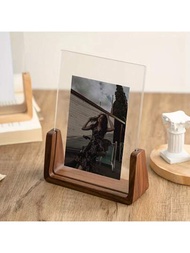1入組相框-鄉村風格木製框底和高清晰度防爆亞克力玻璃罩，適用於桌面或桌面陳列