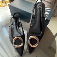 Zara Women's Flat Shoes, Slingback Flat Shoes, Branded Flat Shoes, Imported Women's Shoes, Trendy Wo