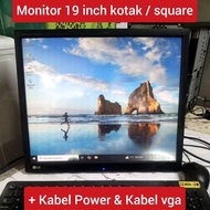 LCD MONITOR 19 Inch Box Clear square 19 inch Monitor/