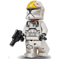 Original Lego Star Wars - Clone Trooper Pilot (Phase 1) Yellow Markings, Nougat Head 75432 Minifigur