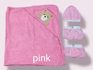 1029 1pcs Pranela with set of 3in1 include1pair gloves,1pair booties,1pc capinfant needsPrint design