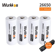 วาล์ว26650 5000MAh แบตเตอรี่3.7V ปุ่มด้านบนกับบอร์ด PCB 3C ความจุสูงปล่อยสำหรับไฟฉาย LED/ของเล่น/ไฟฉ