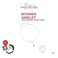 NA01 Silver 925 Anklet for Women Gelang Silver 925 Wanita Gelang Kaki