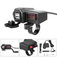 ที่ชาร์จ usb ติดมอเตอร์ไซค์ Motorcycle charger ติดมอเตอร์ไซค์ USB Charger 3.1A USB charger Voltmeter