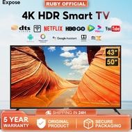 Android TV 43 Inch  Smart TV 4K LED TV Flat Panel TV 50 inch Television Murah  LED TV 43 Inch  5 Year Warranty