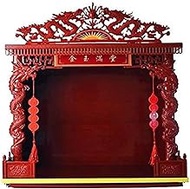 chinese Buddhist altar shelf Temple，20"Widened Wood Buddha altar cabinet，Chinese Fengshui Premium Ha