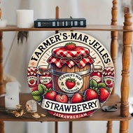 Strawberry Jam Iron Box 2D Wall Hanging Waterproof Rainproof Decoration