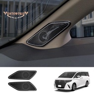 For Toyota Alphard 40 Series 2023+ Front a Pillar Triangle Audio Stereo Speaker Trim Cover Car Accessories Black