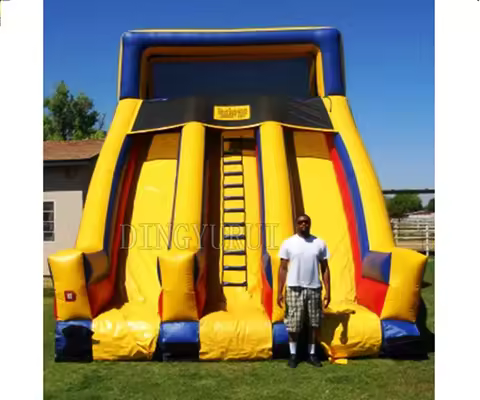 Commercial Inflatable Water Park Giant Water Slide with Pool 0.55mm PVC Tarpaulin Bouncer Castle for