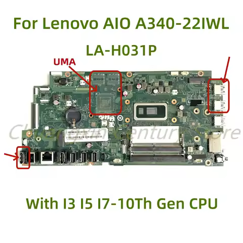 Suitable for Lenovo AIO A340-22IWL A340-24IWL Laptop motherboard LA-H031P with 4205U I3 I5 I7-8TH/10