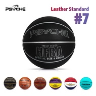 「Psyche」 Original Basketball Ball Size 7 Leather Outdoor Indoor  (with Free Pin、 Net、Pump)