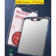 SS304/ SS316 Double Sided Stainless Steel PP Chopping Cutting Board for cutting meat fish vegetable 