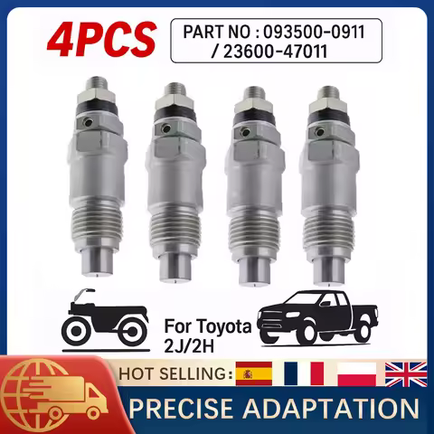 4PCS Fuel Injectors 093500-0911 23600-47011 For Toyota 2J 2H Diesel Engine Nozzle Assy Injector Repl