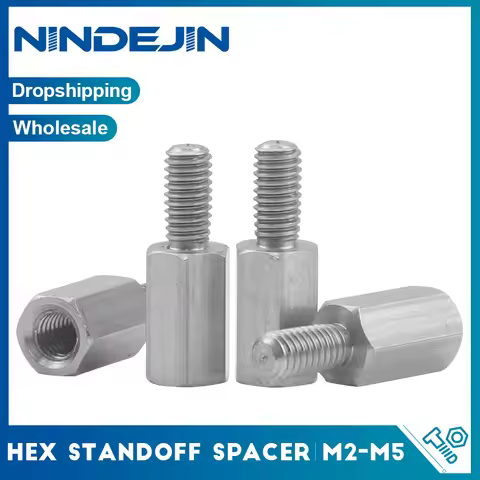 NINDEJIN 2-10pcs Hex Standoff Spacer M2 M2.5 M3 M4 M5 Stainless Steel Male Female Standoff Spacer Sc
