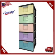 Cupboards &amp; Cabinets 5 Tier Drawer Century Cabinet ECB3150 Almari Baju 5 Tingkat Almari Plastik Laci Storage Box 抽屉收纳柜