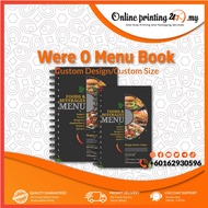 🔥CUSTOM LOGO 🔥Were o menu book | A4 - A5 - A6 Size |