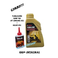 100% ORIGINAL YAMALUBE 20W-40 AT SCOOTER 4T MOTOR ENGINE OIL 0.8L / GEAR OIL 100ML MINYAK HITAM