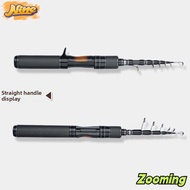 ZOOMING Telescopic Fishing Rod, Ultralight Carbon Handle Lure Rod, Telescopic Solid Tip 1.5m Length 