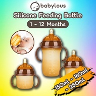 Silicone Baby Feeding Bottle Nursing Milk Bottle Botol Susu Bayi Newborn Baby Anti Colic Bottle Free
